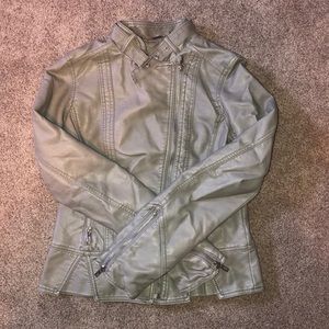 BLACK RIVET Faux Leather Jacket